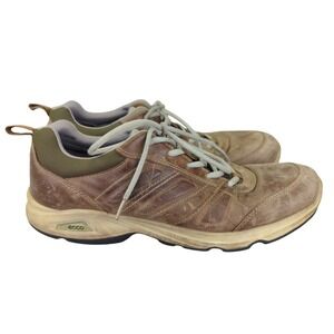 ECCO Mens Leather Brown Casual Comfort Walking Hiking‎ Sneakers Shoes 45 11-11.5